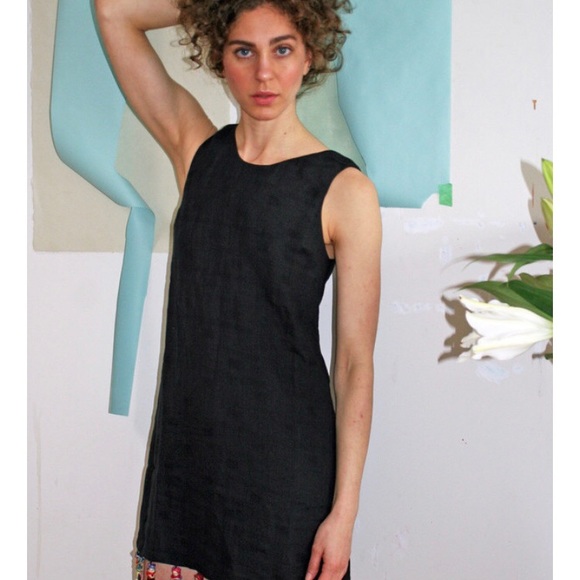 Rachel Antonoff Anthropologie black mini dress S - Picture 3 of 13